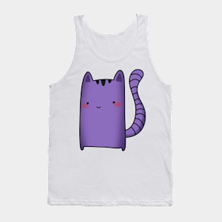 Purple smiley cat Tank Top